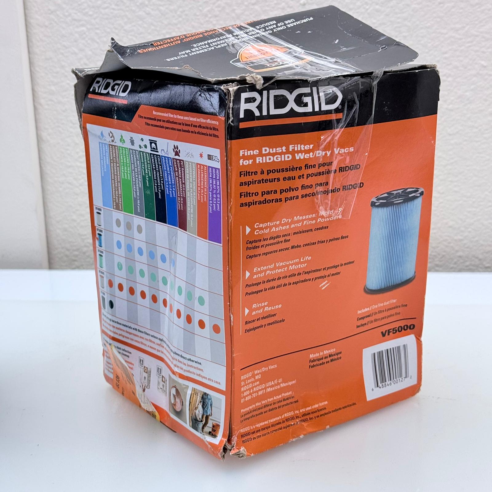 RIDGID HI-EFFCNY FLTR - 5G+ VACS (VF5000) RIDGID HI-EFFCNY FLTR - 5G+ VACS (VF5000)